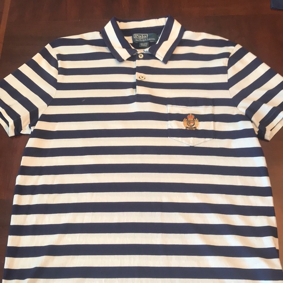 ralph lauren striped short sleeve shirt